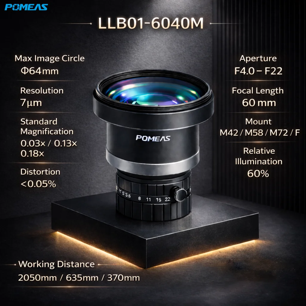 60mm 8K Line Scan Lens with 64mm Image Circle