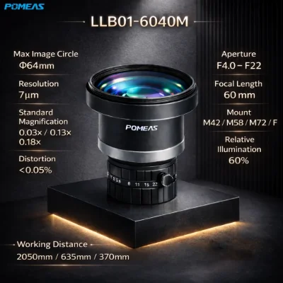 60mm 8K Line Scan Lens with 64mm Image Circle