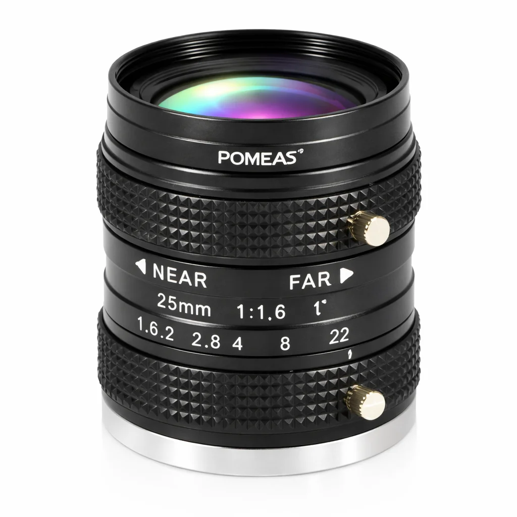 25mm 1 Inch 5MP C-Mount Machine Vision Lens | POMEAS