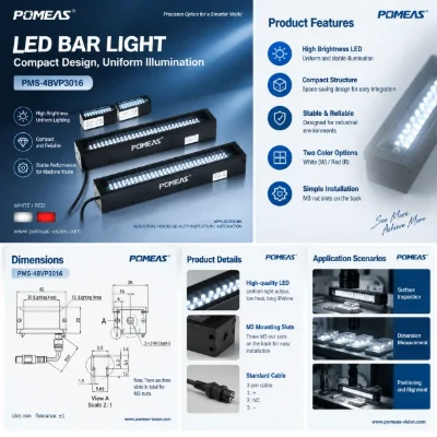Compact LED Bar Light for Machine Vision | POMEAS