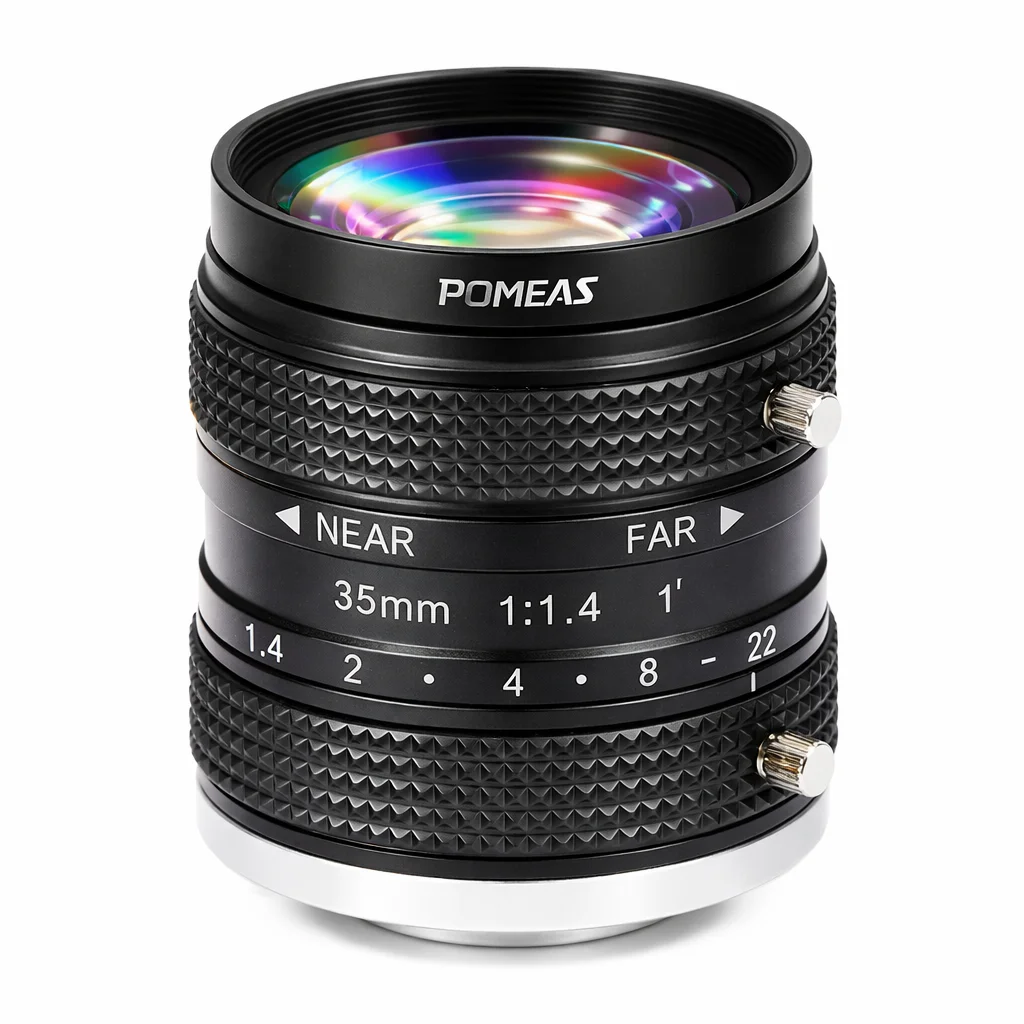 35mm 1-Inch 5MP Low-Distortion C-Mount Lens | POMEAS