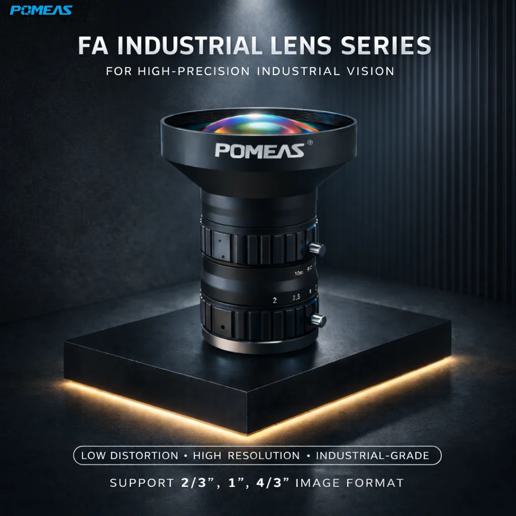 12mm 4/3-Inch 10MP Wide-Angle C-Mount Lens | POMEAS