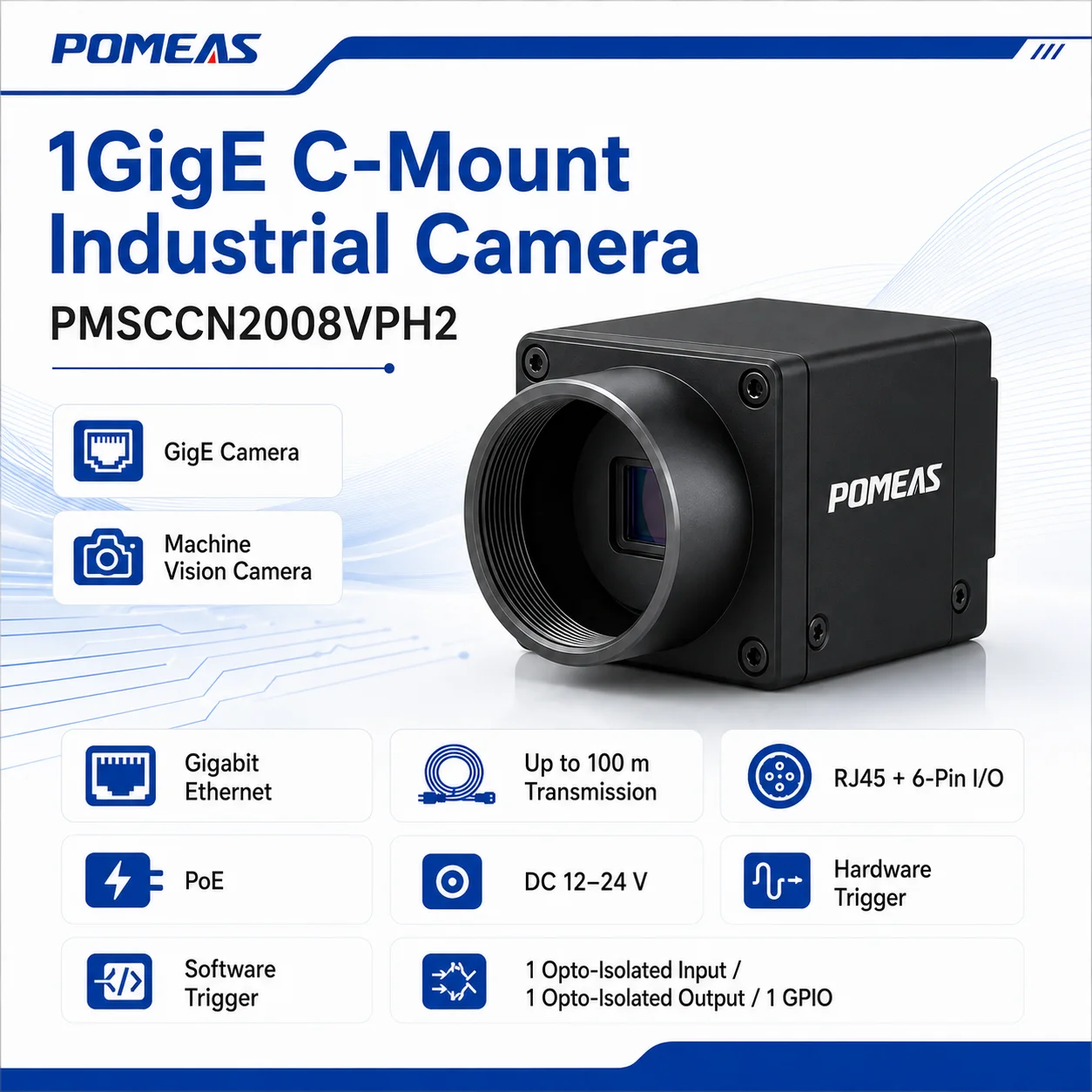 21MP GigE Machine Vision Camera | 1 Inch C-Mount Color