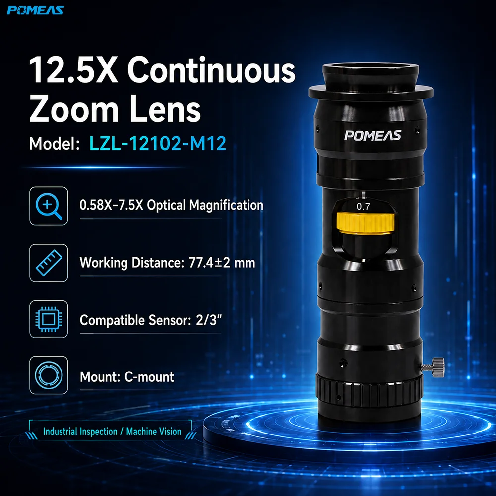 PMS-LZL-12102-M12 Manual Zoom Lens 12.5X  for Machine Vision