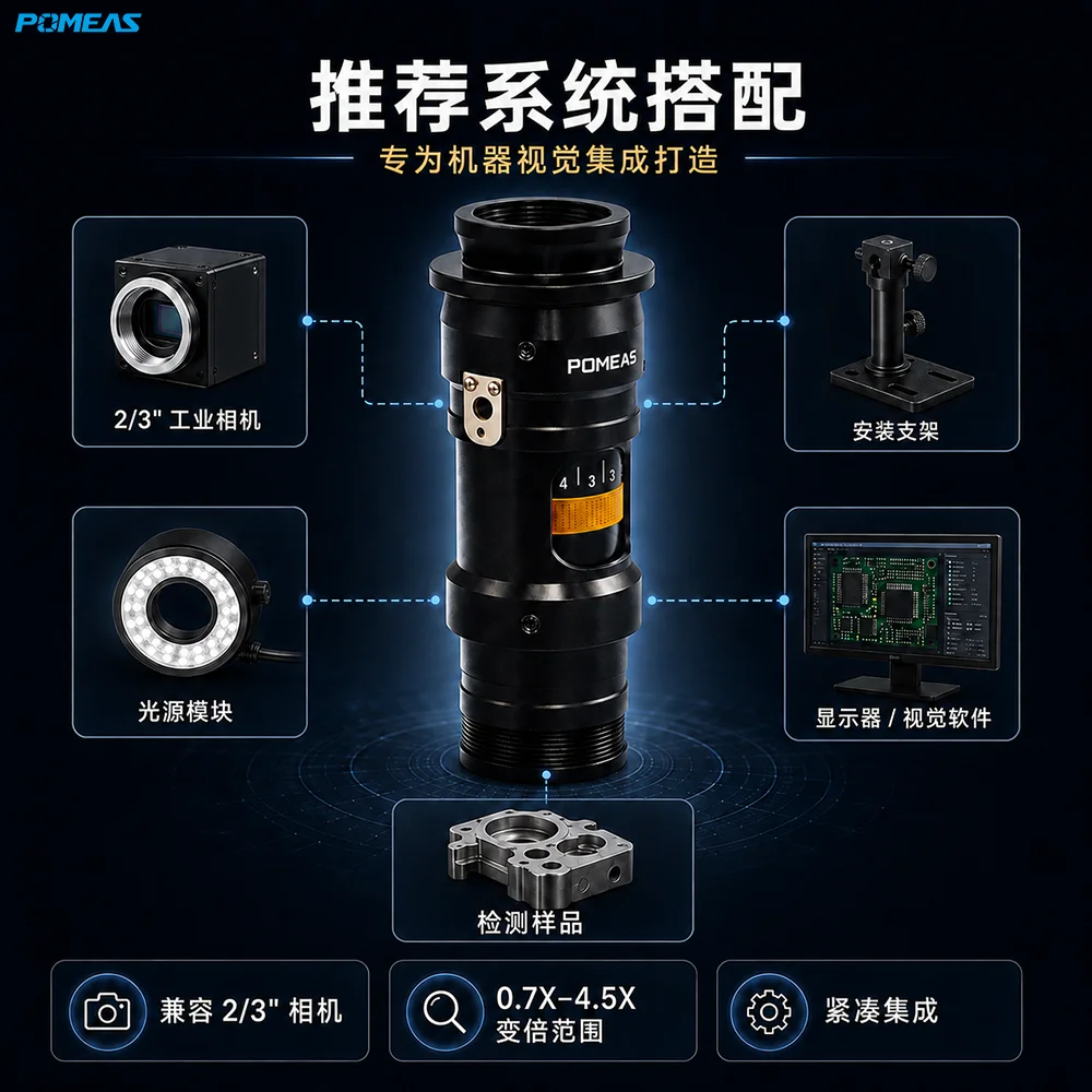 机器视觉变倍镜头｜高分辨率连续变倍，适用于工业检测