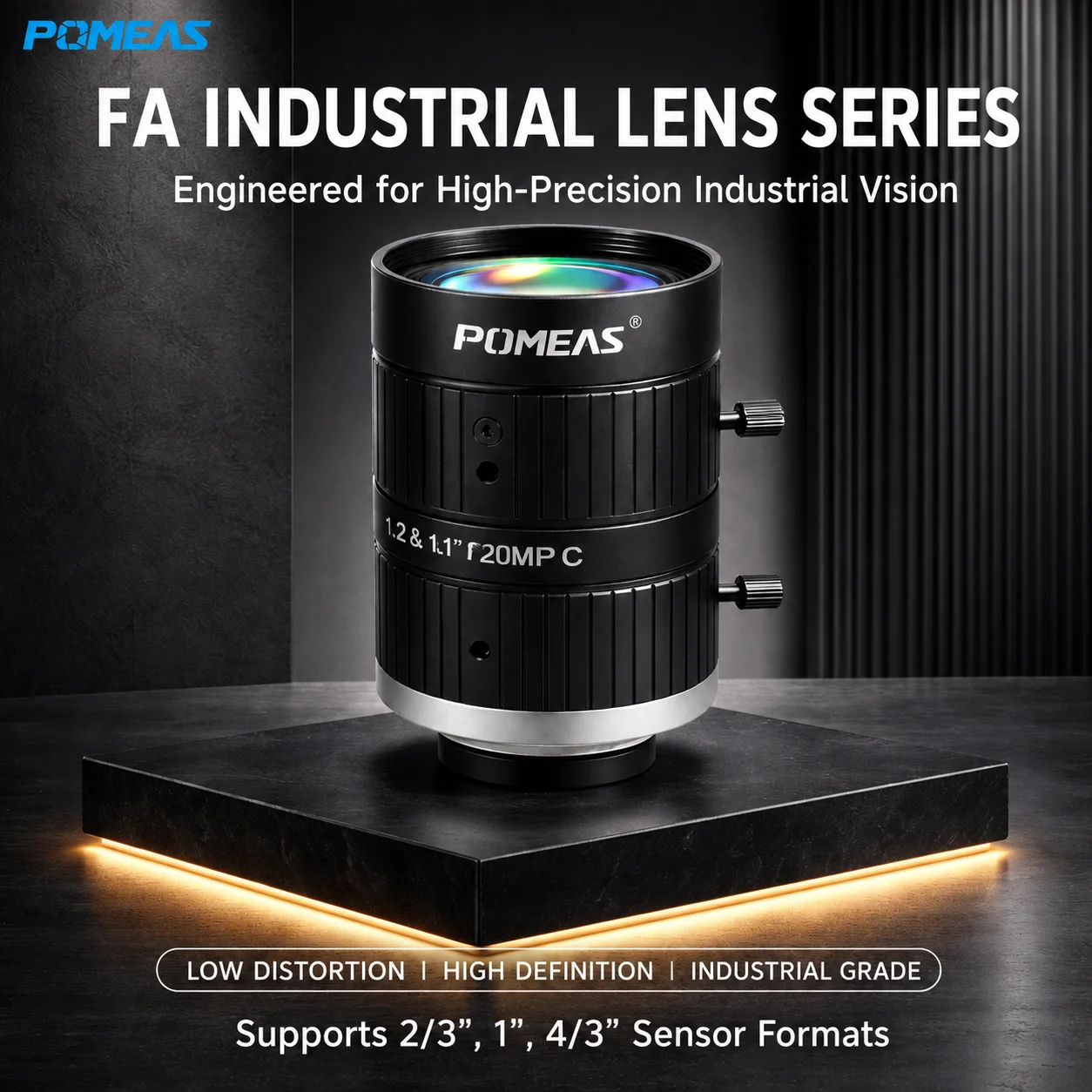 20MP 35mm C-Mount Machine Vision Lens for 1.1-Inch Cameras