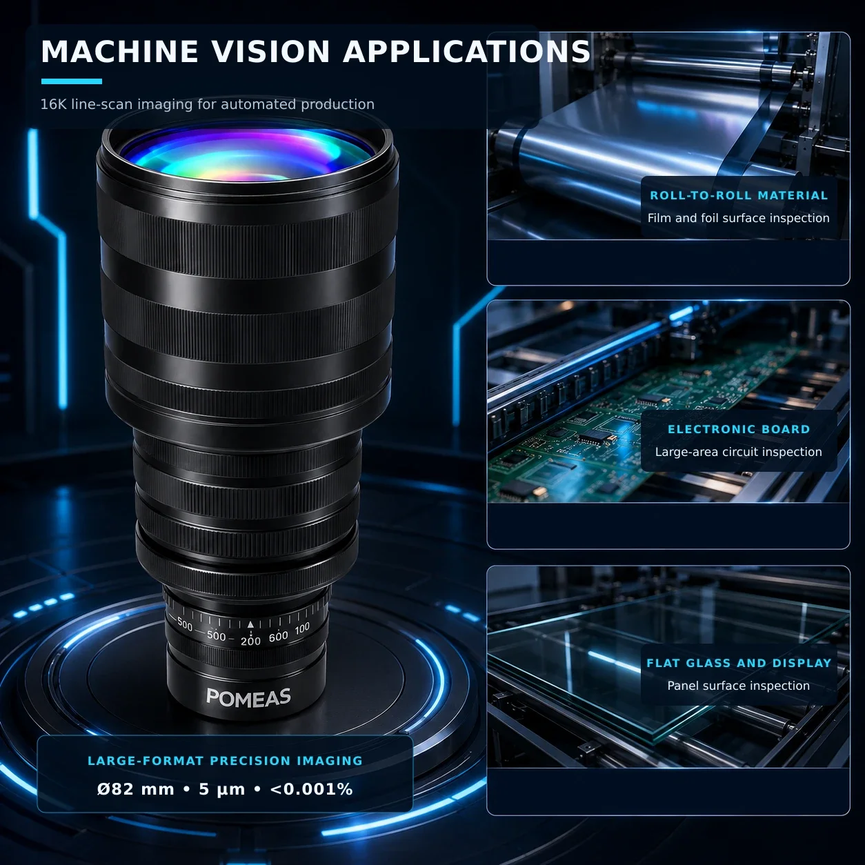 PMS-LLC1-14640M-M72 16K Line Scan Lens | POMEAS Industrial Optics