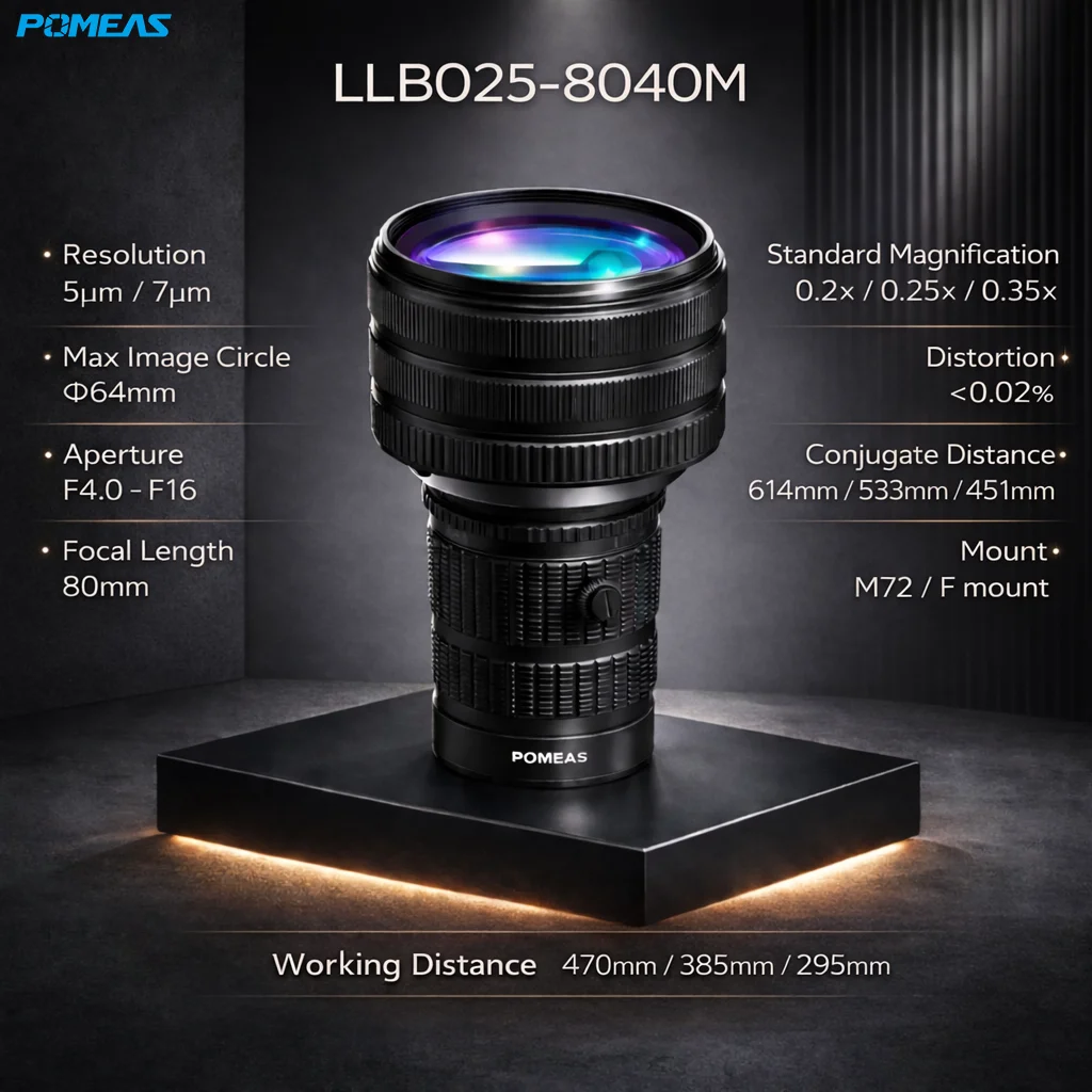 80mm 8K Line Scan Lens for Machine Vision Inspection