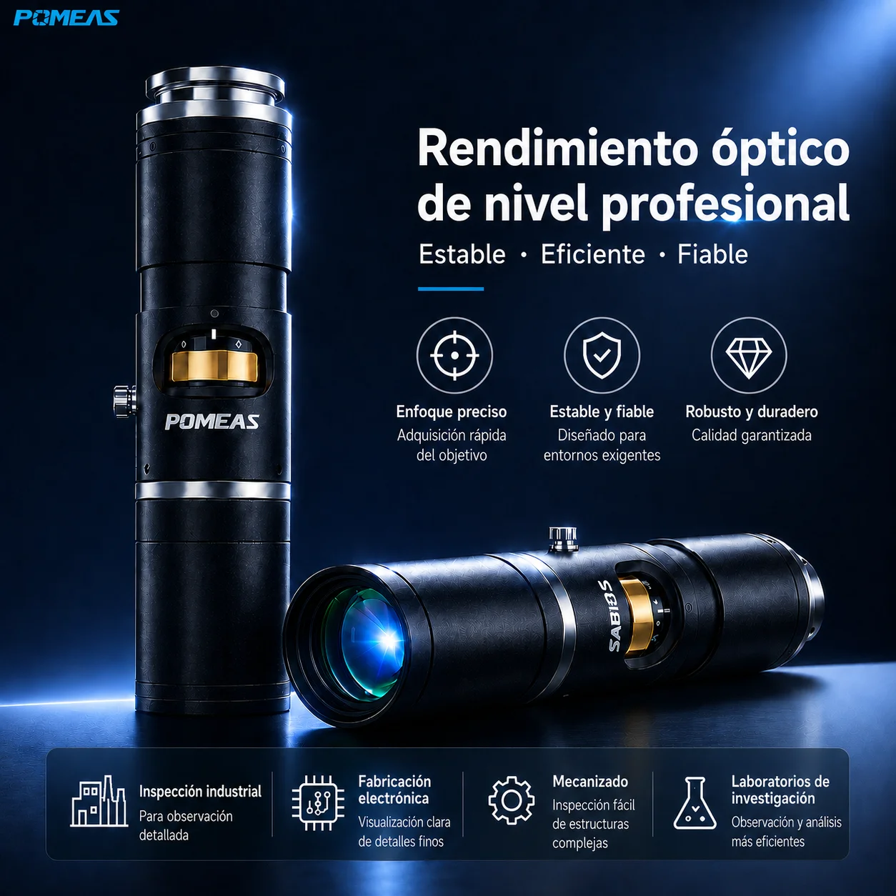 Lente industrial 4K de aumento fijo para visión artificial