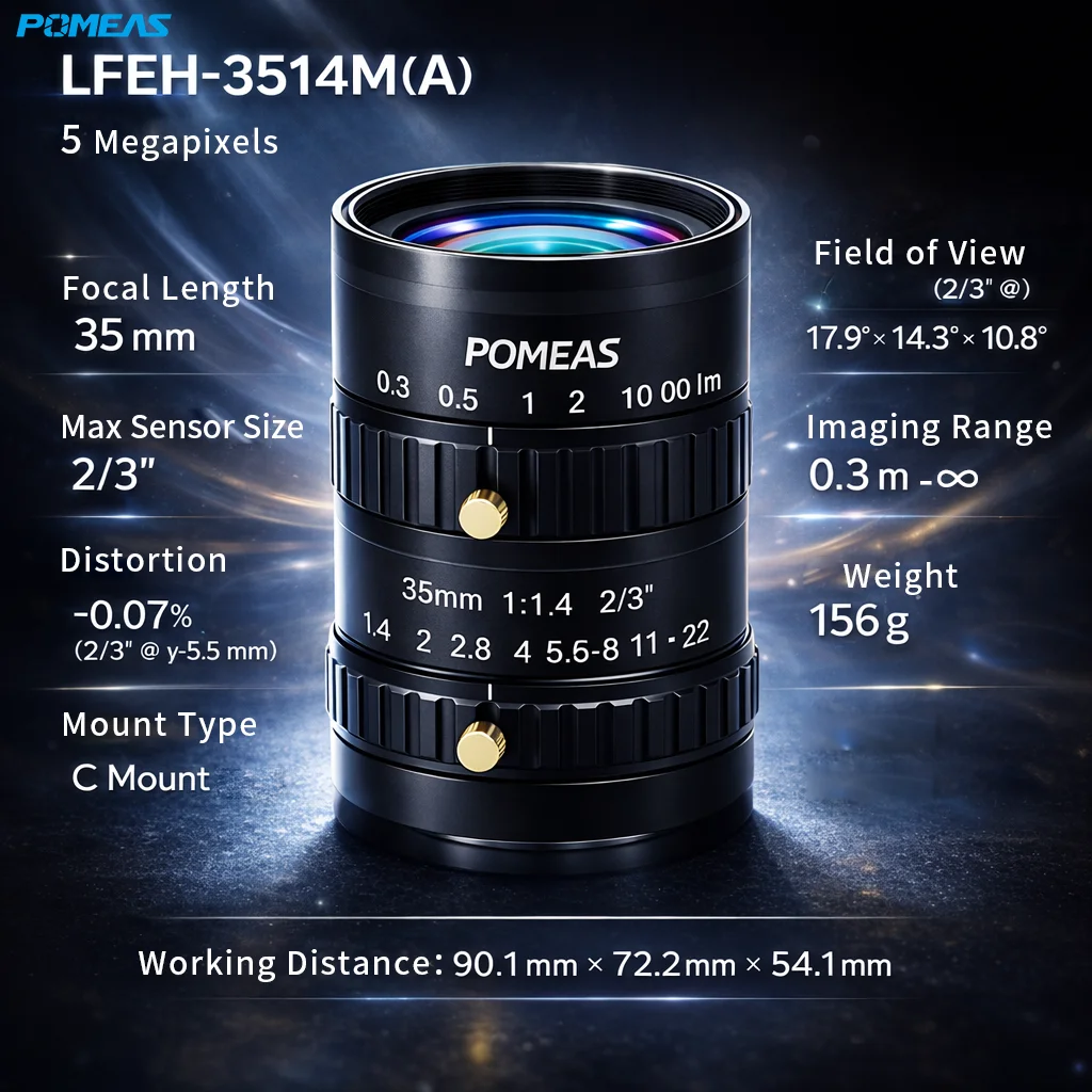 35mm 5MP C-Mount FA Lens for 2/3" Machine Vision Cameras
