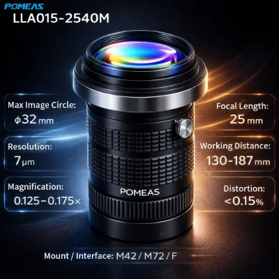 4K 25mm Line Scan Lens for Medium-Magnification Inspection