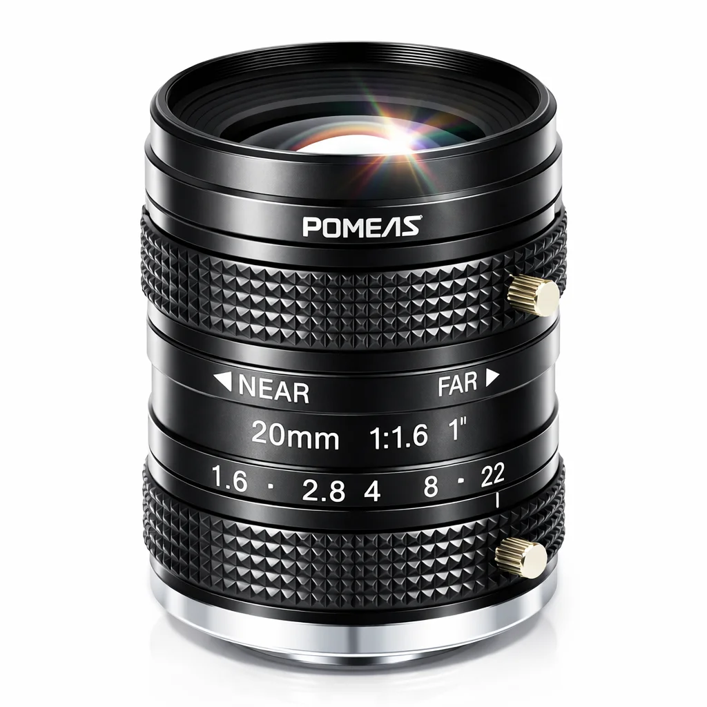 20mm 1 Inch 5MP C-Mount Machine Vision Lens