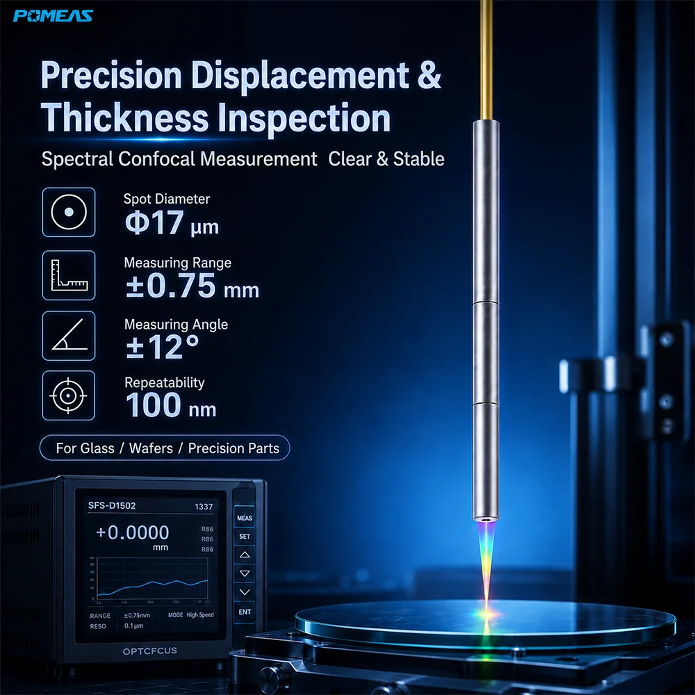 100nm Confocal Displacement Sensor with 17μm Spot