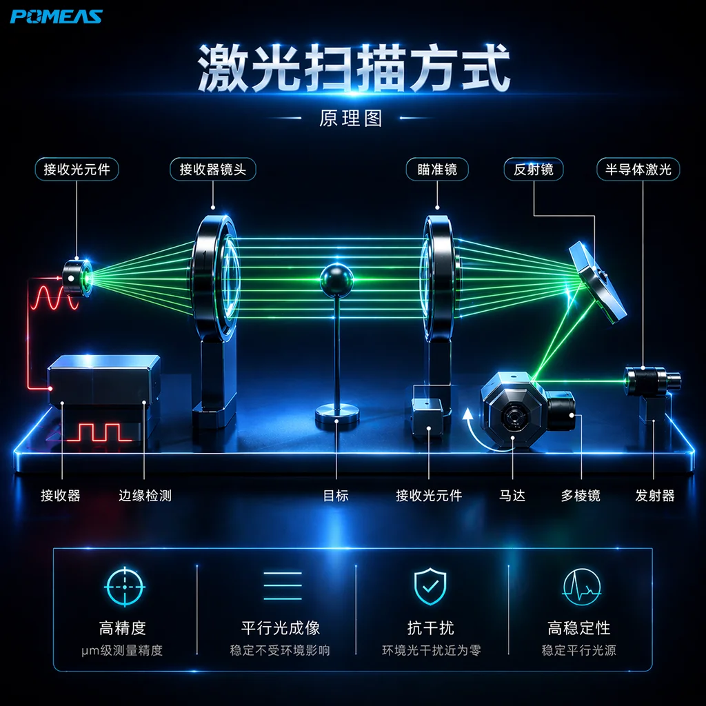 高精度非接触式在线外径测量仪
