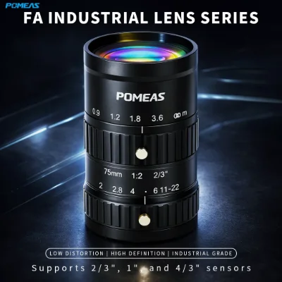 75mm C-Mount Machine Vision Lens for 2/3" Cameras | POMEAS