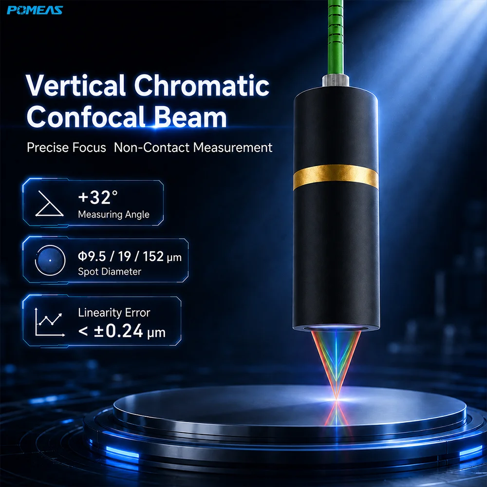 20mm Non-Contact Confocal Sensor, ±0.6mm Range, 30nm