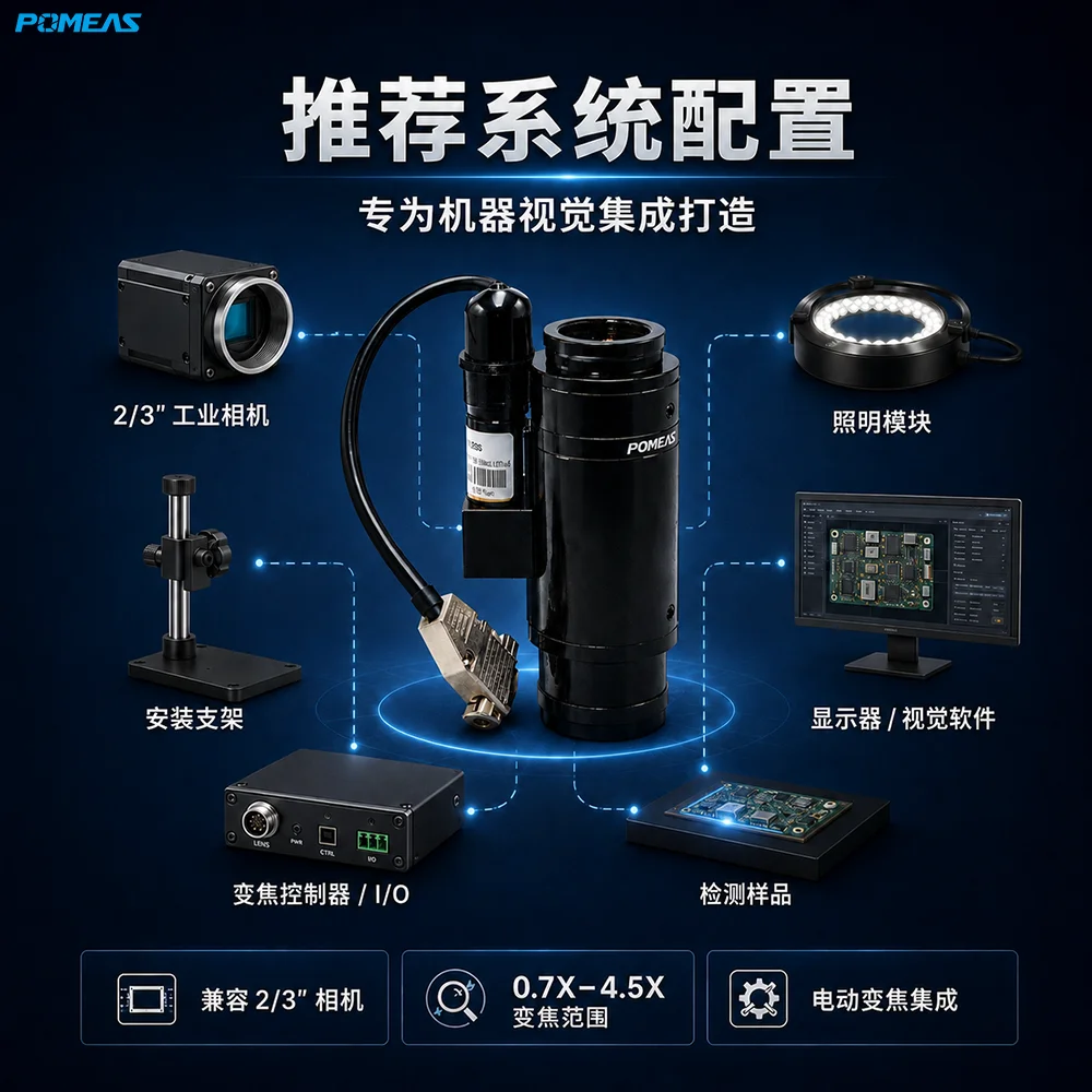 6.5倍电动连续变倍工业镜头｜机器视觉检测与精密成像