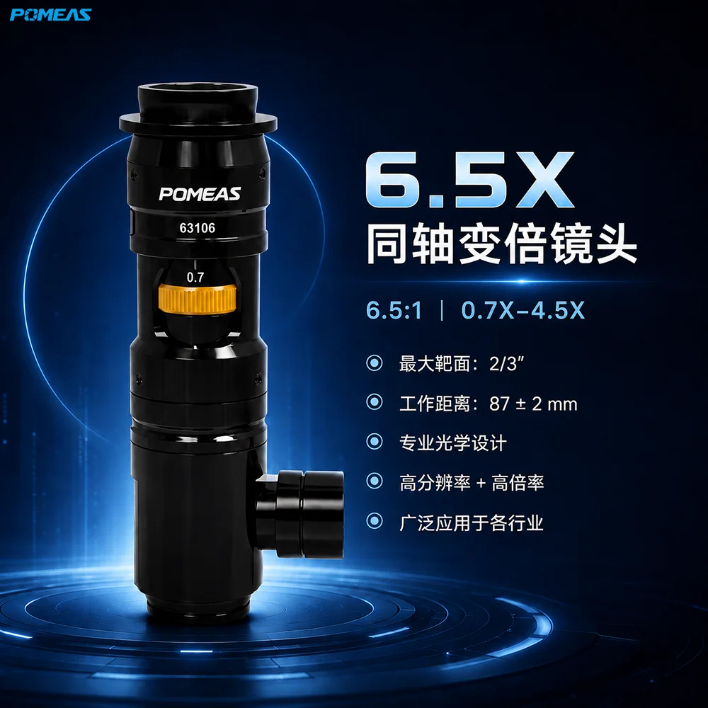 0.7X–4.5X 6.5倍同轴连续变倍工业镜头