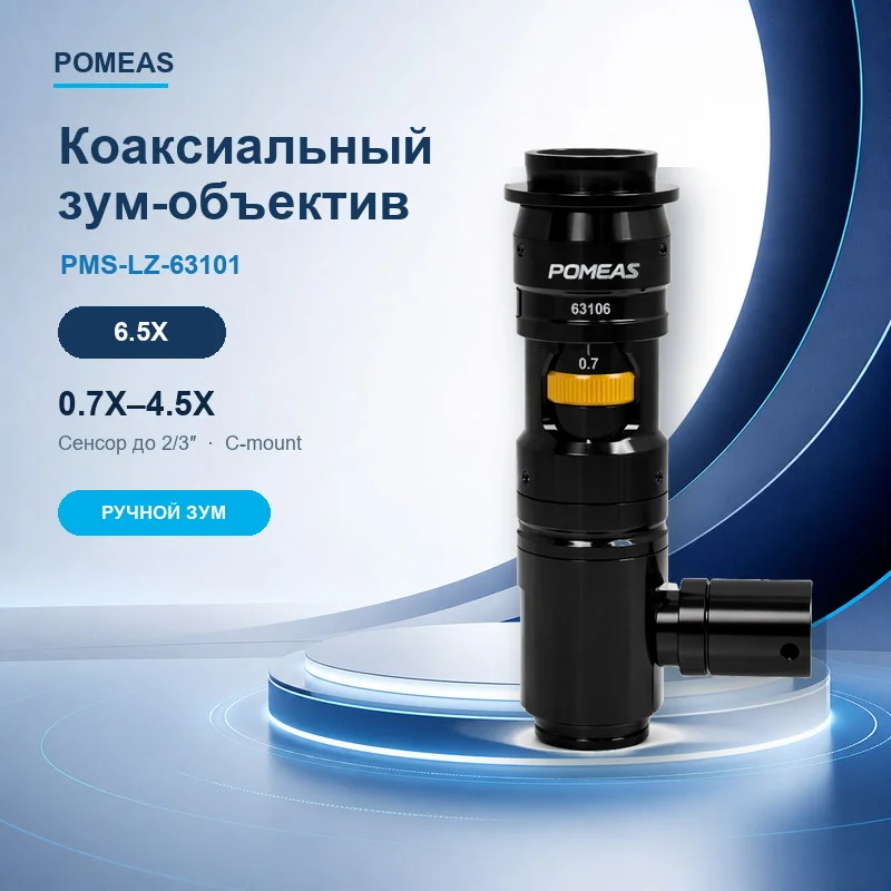 Принцип коаксиального эпи-освещения отражающей поверхности через зум-объектив